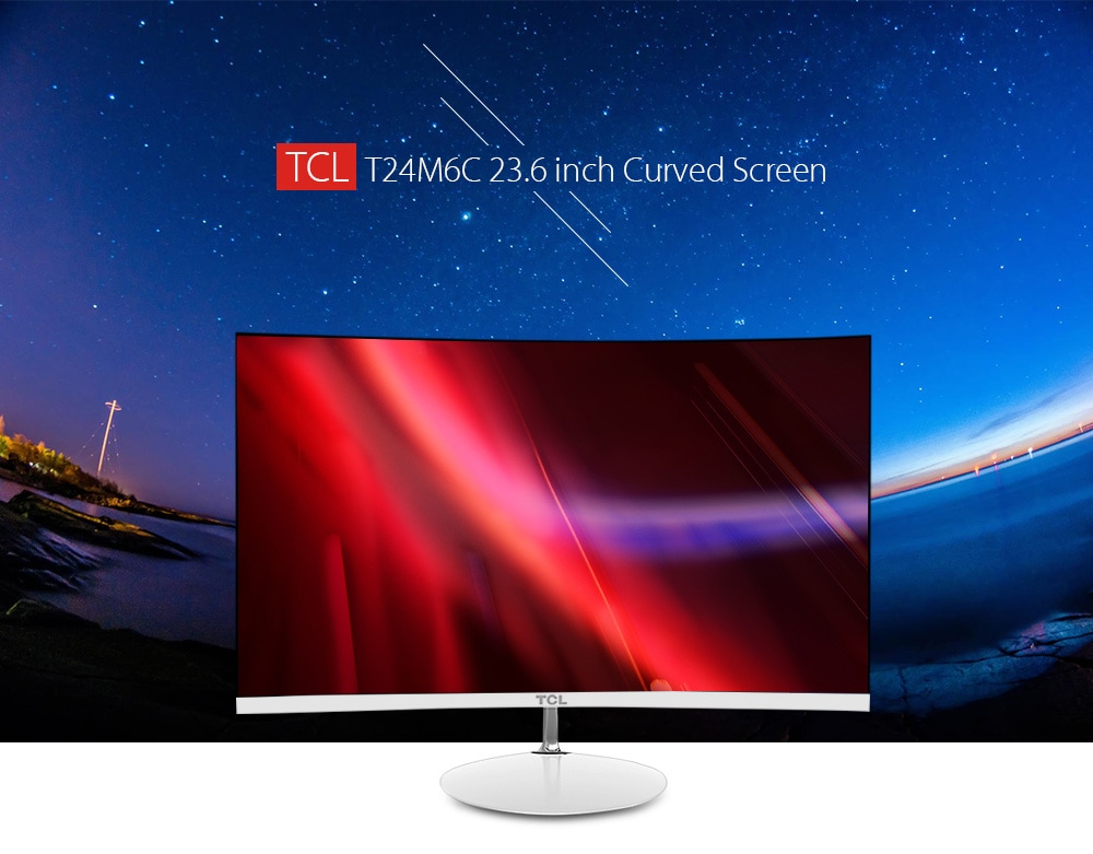 TCL T24M6C 23.6 inch Curved Screen- Ivory White