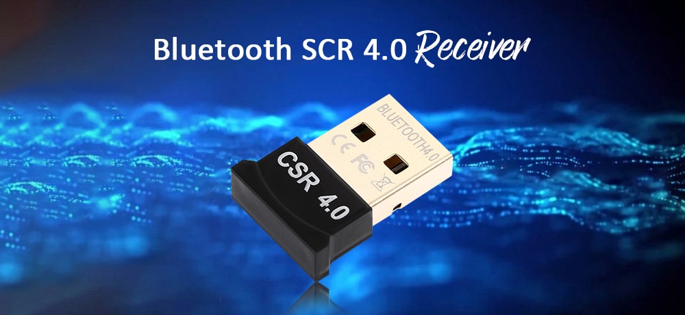 Mini USB Bluetooth SCR 4.0 Dongle Receiver- Black