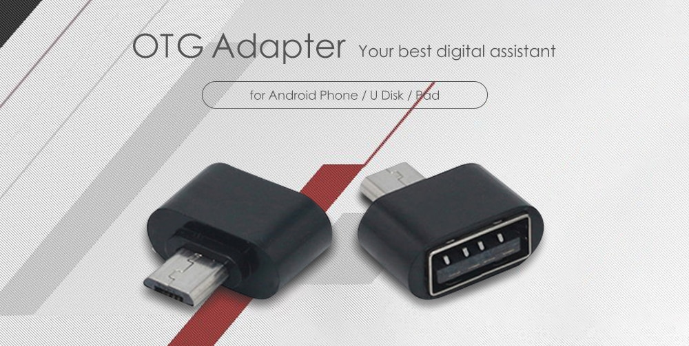 OTG Adapter for Android Phone / U Disk / Pad / Mini Card Reader- Black