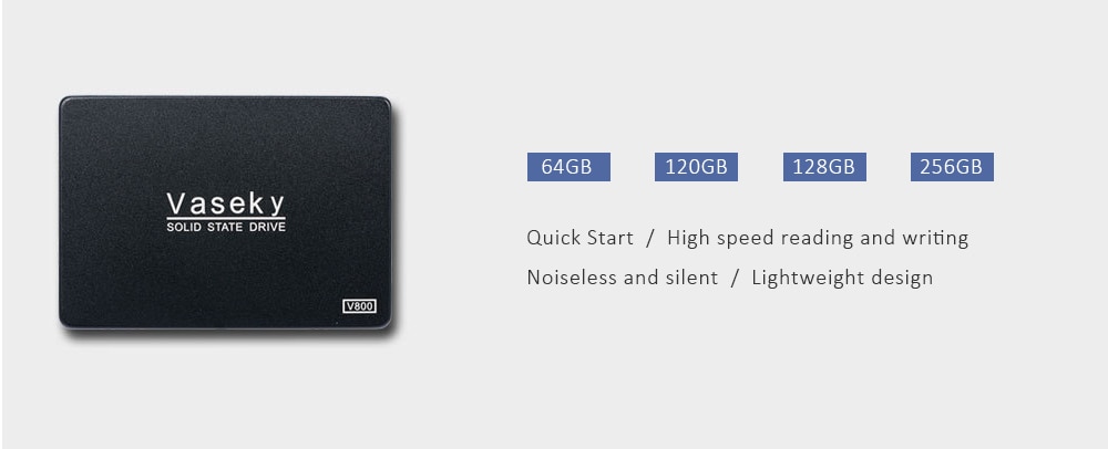 Vaseky MLC 2.5 inch Solid State Drive SSD SATA 3.0- Black 64GB
