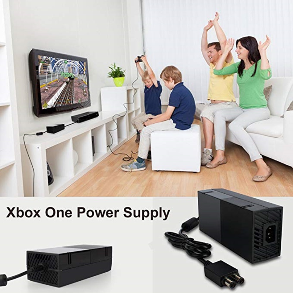 Xbox One Power Supply BrickAC Adapter Power Supply Charger Cord Replacement- Black