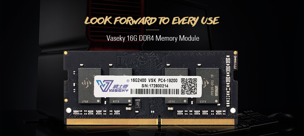 Vaseky Memory Module DDR4 / 2400MHz / 16GB for Laptop- Black