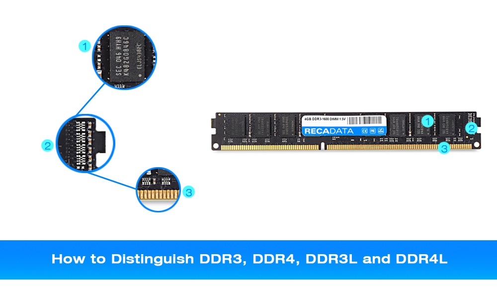 RECADATA 4GB DDR3 - 1600 Memory Module for Desktop 240 Pin- Multi