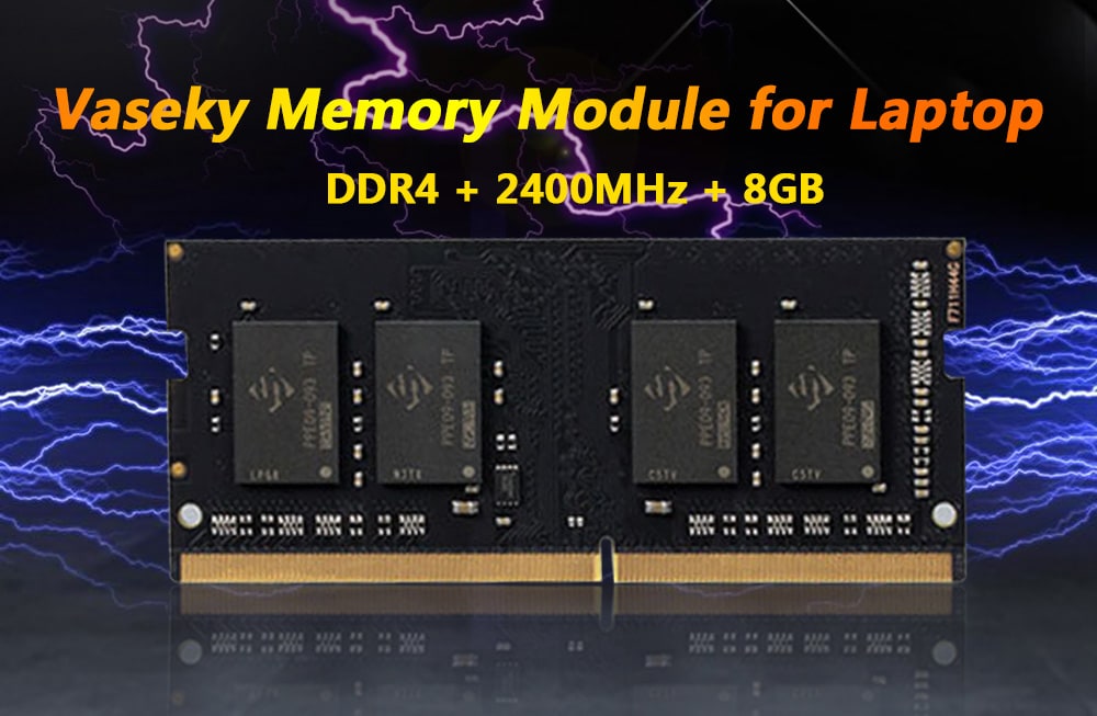 Vaseky Memory Module DDR4 / 2400MHz / 8GB for Laptop- Black