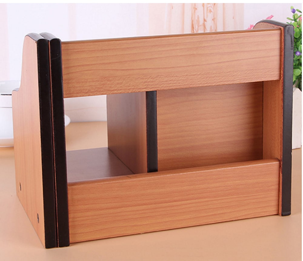 Wood Storage Box Multifunctional Decoration- Deep Brown