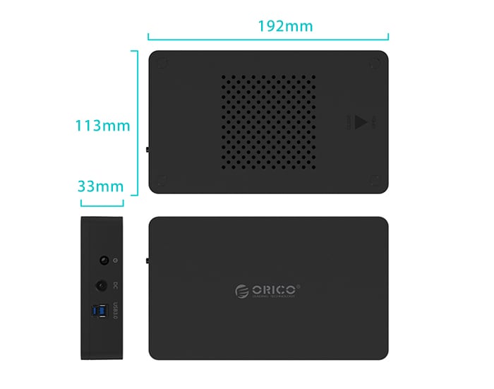 ORICO 3569S3 3.5 inch HDD Enclosure Hard Drive Case- Black