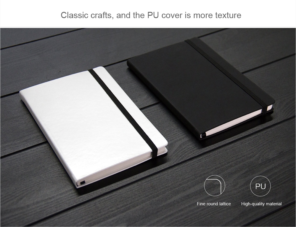Original Xiaomi PU Leather Cover Notebook Writing Book- Black