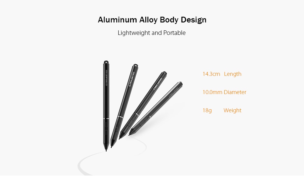 Teclast TL - T6 / F5 Active Stylus Pen Black Aluminum Alloy for Teclast F6 Pro F5 Notebook X6 Pro X4 Tablet- Black