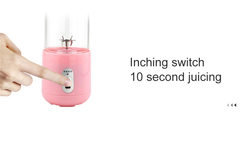 Mini Portable DC Student Electric USB Cordless Accompanying Juicer- Light Pink