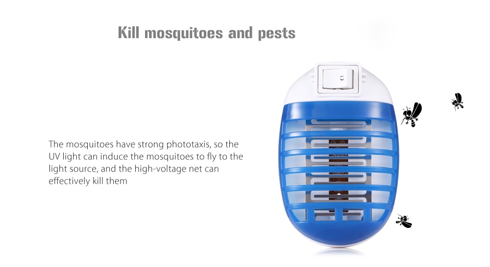 US Plug Plug-in Type Ultraviolet Light Mosquito Insect Killer Bug Zapper- Colormix