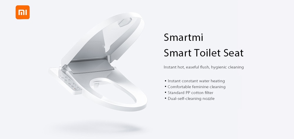Smartmi Smart Toilet Seat Water Heated Filter Electronic Bidet Spray ( Xiaomi Ecosystem Product )- White Three Pin Chinese Plug
