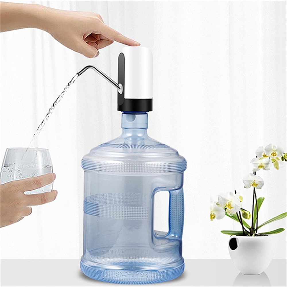 Portable Electric Drinking Water Pump Gallon Bottled Desk Top Dispenser Switch- White