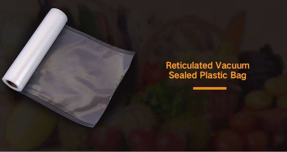 Vacuum Machine Special Grain Packaging Bag Food Preservation Bag Reticulated Vacuum Roll Bacon Sausage Sealed Plastic Bag- 17 cm (width) * 5 m (full length) * 16 silk