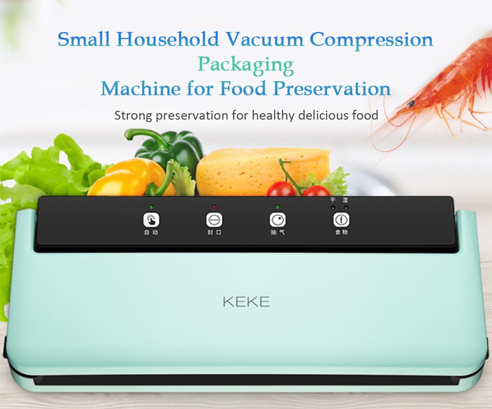 Small Household Vacuum Compression Packaging Machine Food Preservation Commercial Laminating Tool- Light Slate