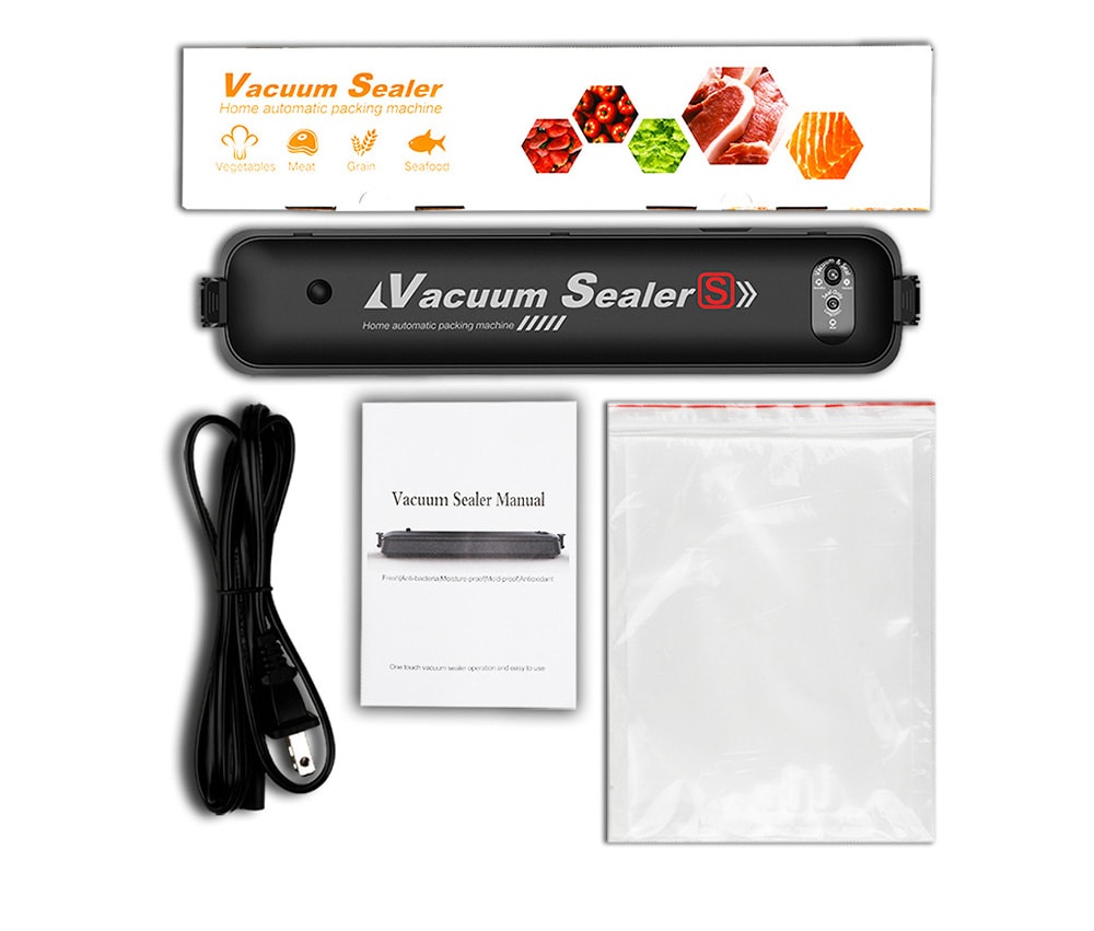 Vacuum Packaging Machine Household Automatic Small Sealer- Black Chinese Plug (2-pin)