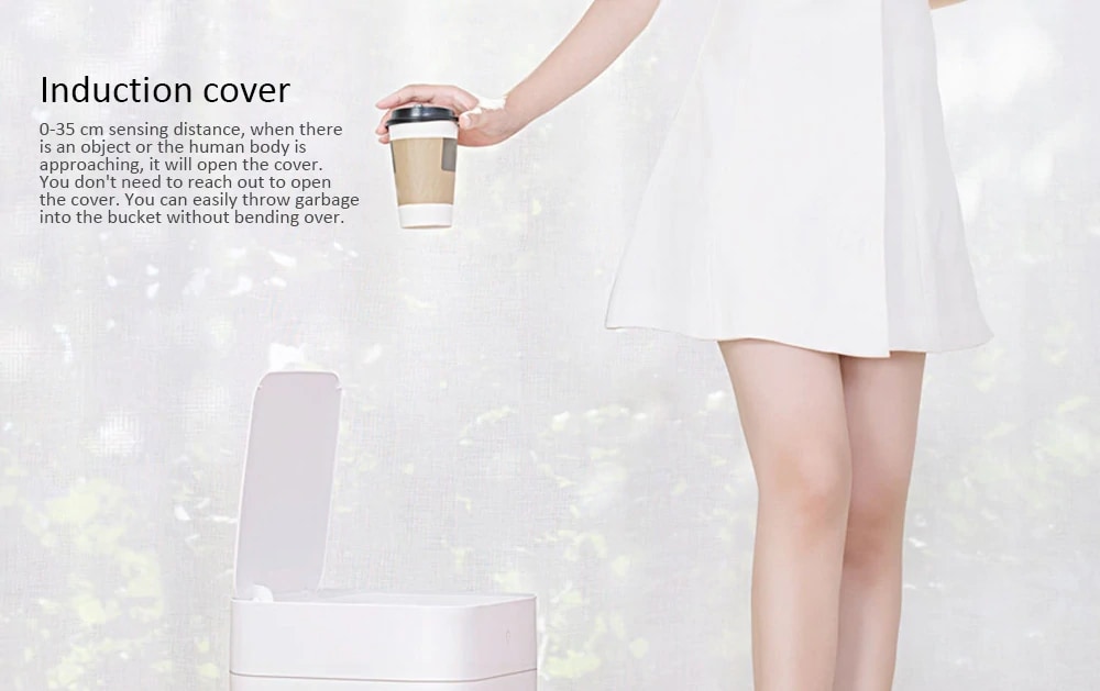 Xiaomi Townew Smart Trash Can Motion Sensor Auto Sealing Induction Cover Ash-bin- White