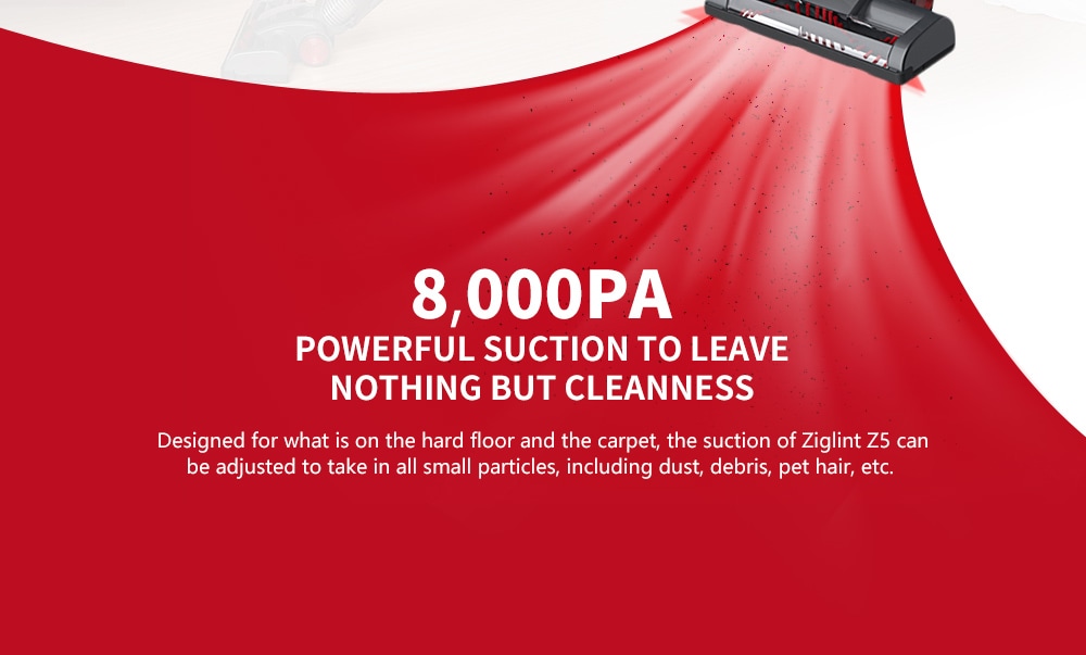 Ziglint Z5 Cordless Handheld Vacuum Cleaner- Red EU