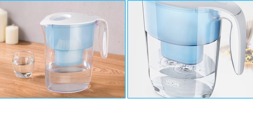 VIOMI 3.5L Hyper-energy Water Filter Pitcher Filtration Dispenser Cup with Lid Spout- Blue