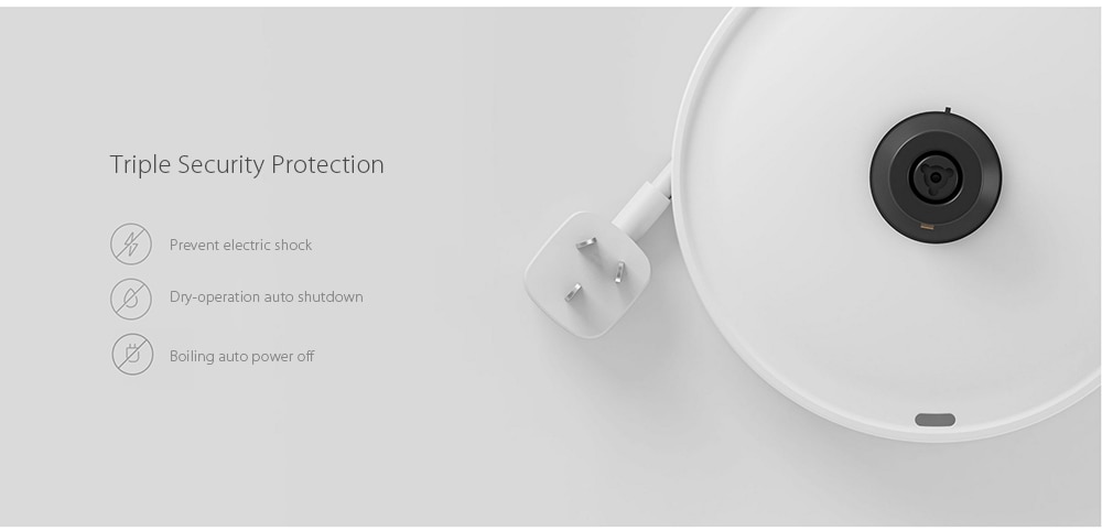 Xiaomi 1.5L Electric Water Kettle Auto Power-Off Protection Smart Water Boiler- White