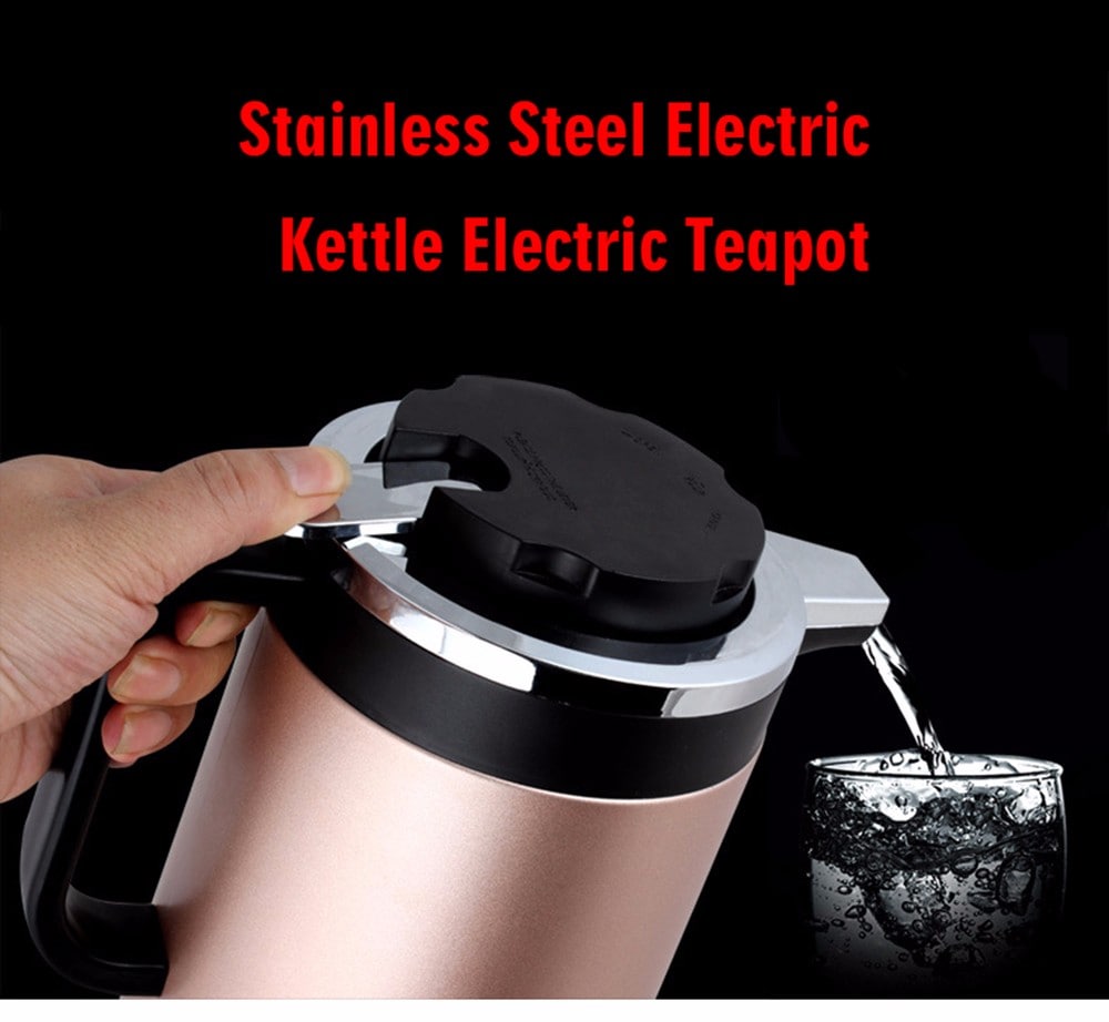 Stainless Steel Electric Kettle Electric Teapot - Pink Rose