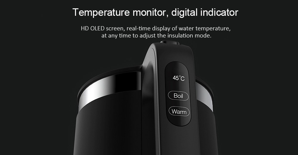 VIOMI V - SK152B Intelligent Thermostat Anti-scalding Household 304 Stainless Steel Electric Kettle from Xiaomi youpin- Night