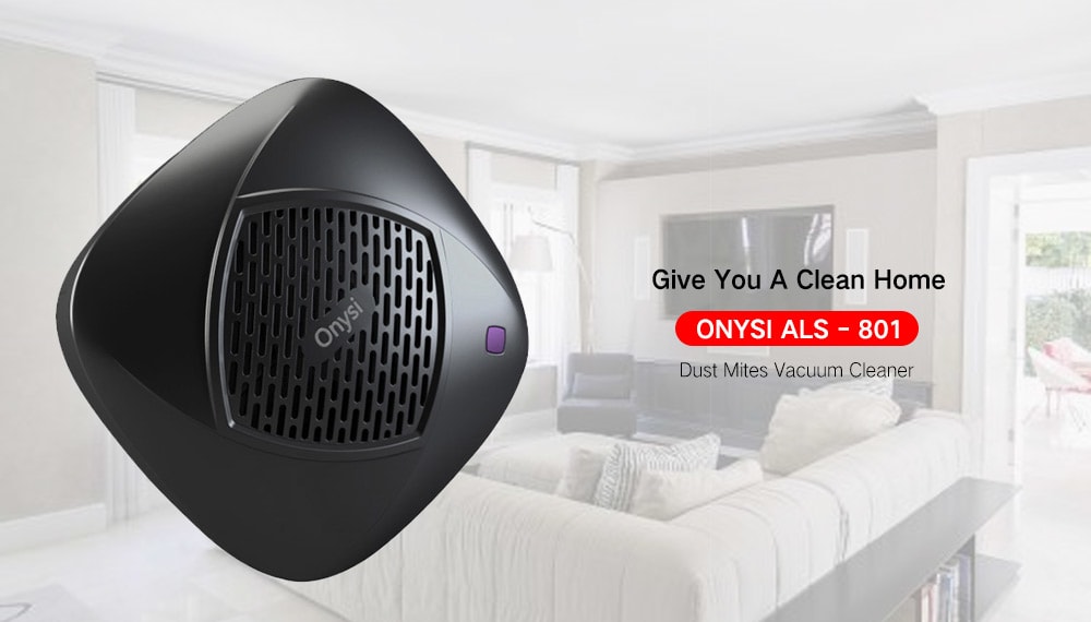 ONYSI ALS - 802 Intelligent Ultrasonic Home Dust Mites Vacuum Cleaner- Black