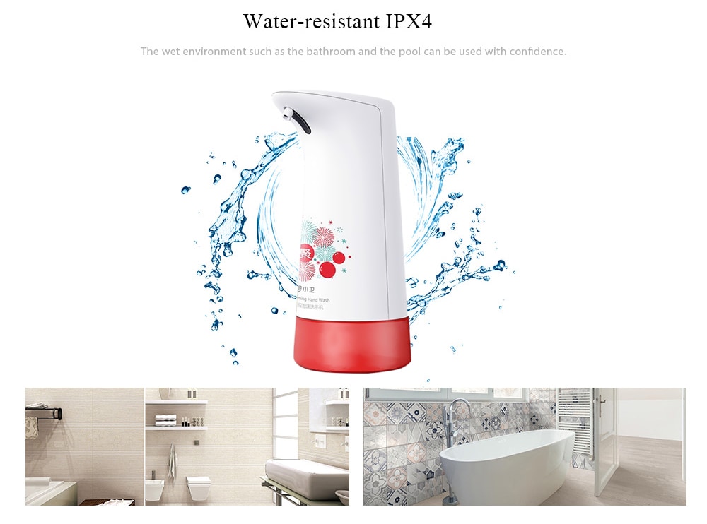 Xiaowei W66018XP Soap Dispenser Intelligent Auto Induction Foaming Hand Washing Machine- Red
