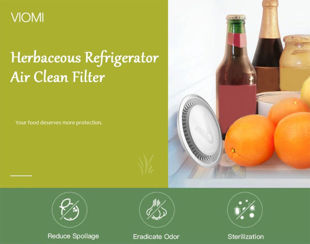 VIOMI VF1 - CB Herbaceous Refrigerator Air Clean Filter Sterilization - Silver
