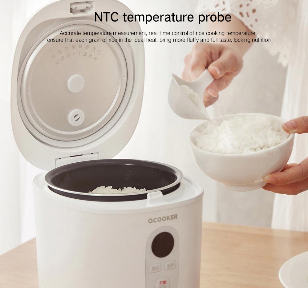 QCOOKER QF1201 Mini 1.2L Rice Cooker from Xiaomi Youpin- White