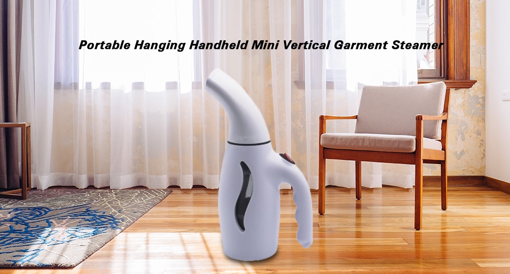 Portable Hanging Handheld Mini Vertical Garment Steamer- White