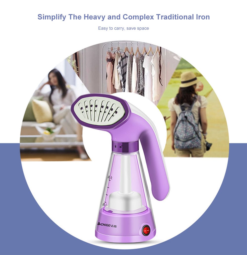 Small Handheld Hanging Ironing Steam Machine Household Use- Sky Blue