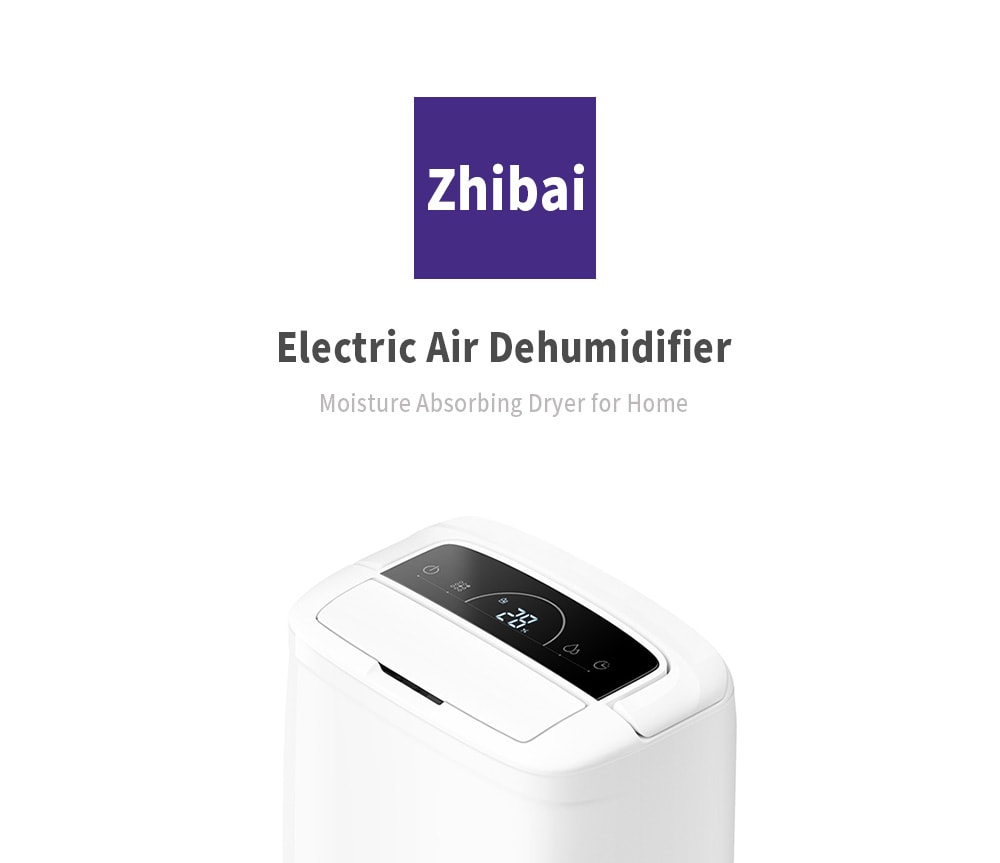 Zhibai Electric Air Dehumidifier Moisture Absorbing Dryer from Xiaomi Youpin- White Chinese Plug (3-pin)