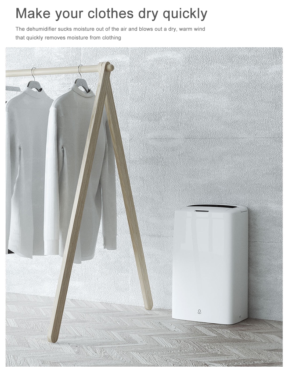 WS1 Efficient Intelligent Humidity Control Dehumidifier from Xiaomi Youpin- White