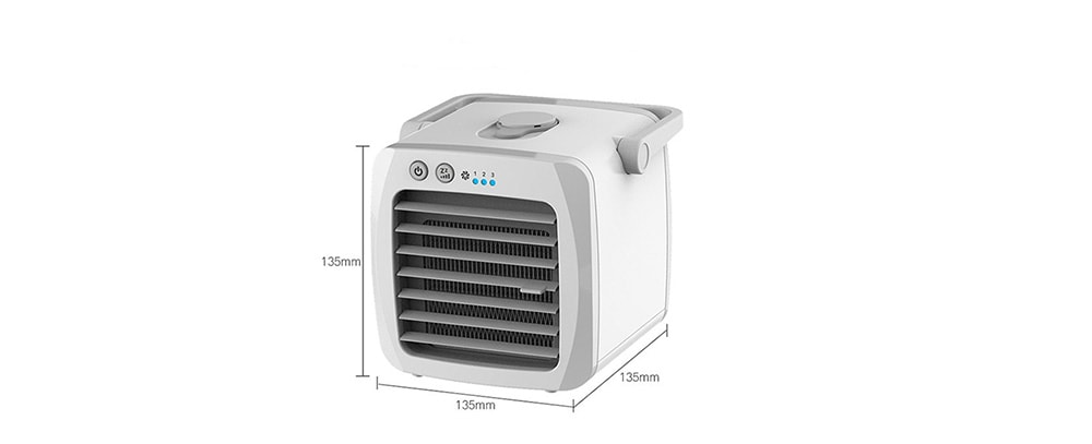 Mini Home Dormitory USB Air Conditioning Fan Humidifier- White