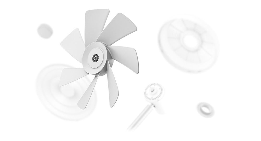 Smartmi ZLBPLDS03ZM DC Frequency Conversion Natural Wind Floor Fan With Battery ( Xiaomi Ecosystem Product )- White with Battery