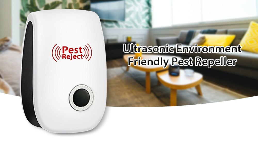 Ultrasonic Control Environment-Friendly Pest Repeller 6pcs- White US Plug