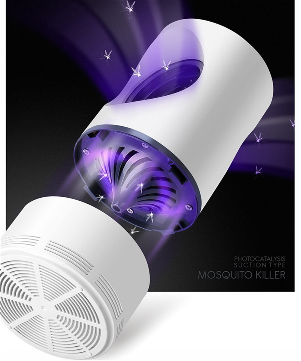 USB Electric LED Zapper Anti Mosquito Killer Lamp- White