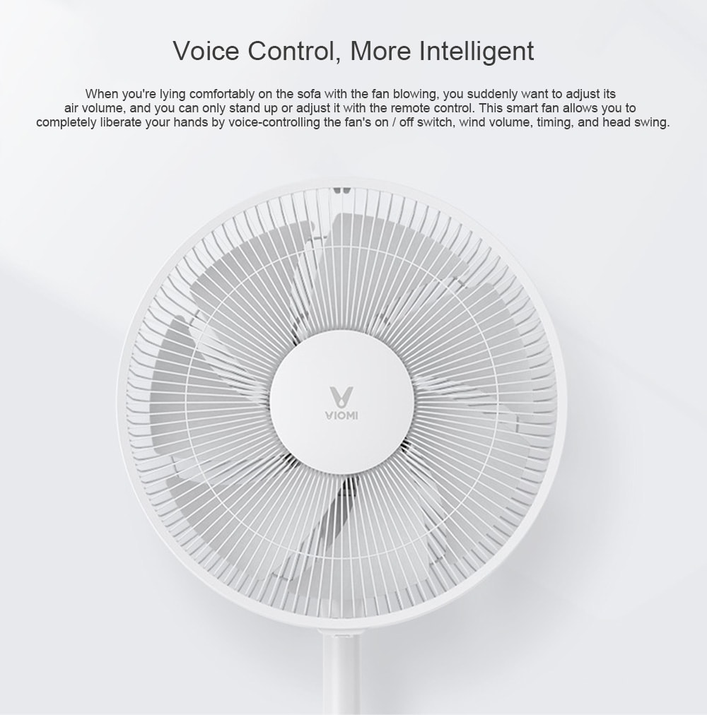 VIOMI VXFS12 - Z Energy-saving Mute Frequency Conversion Floor Voice Fan 220V- White
