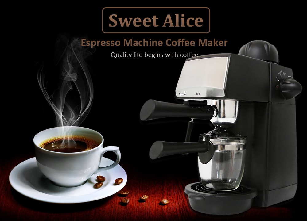 Sweet Alice SW - CRM2001 Semi-automatic Steam Type Espresso Machine Coffee Maker- Black