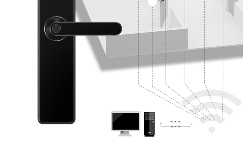 RSH - WD003 Supports Alexa Voice Control Smart Home Wifi Door Lock- Black