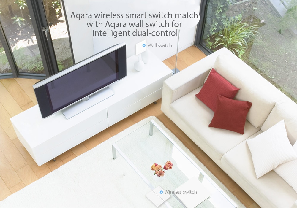 Xiaomi Aqara Smart Light Switch Wireless Version Single Key- Milk white