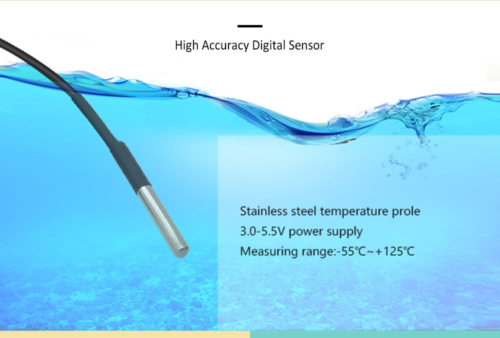 SONOFF DS18B20 Waterproof Temperature Probe Sensor for DIY Smart Home Wireless Switch Socket Module- White