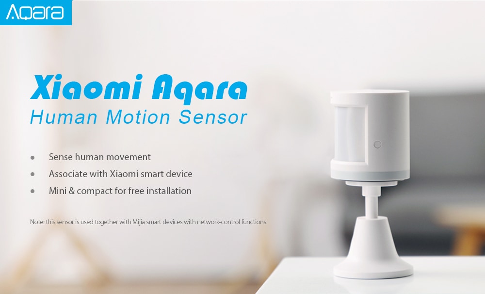 Original Xiaomi RTCGQ11LM Smart Home Aqara Human Motion Sensor Security Device- White
