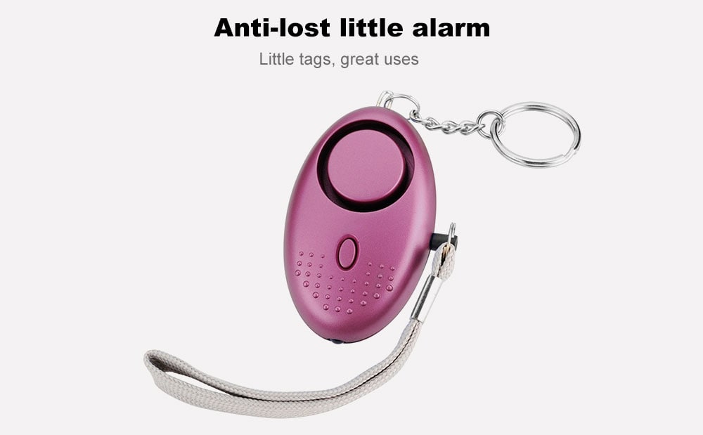 Personal Security Alarm with Keychain 130db Emergency for Women Men- Purple