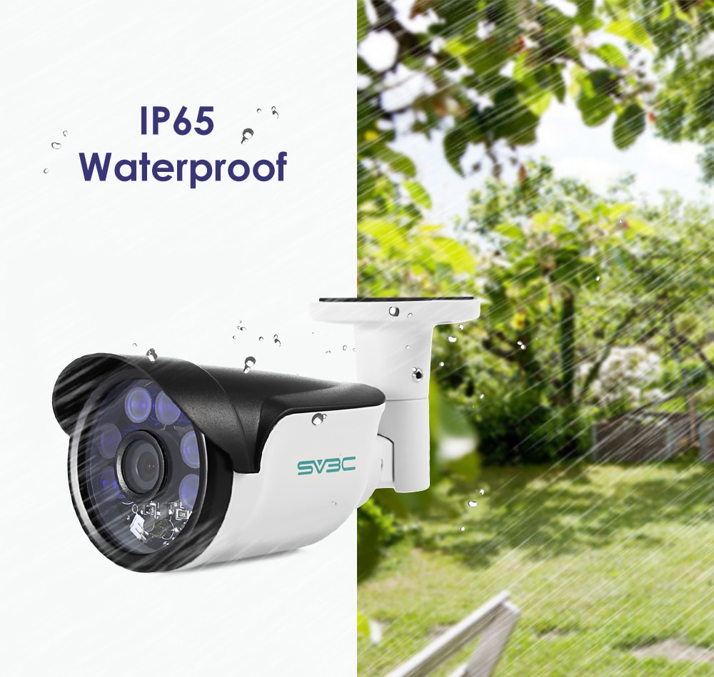 SV3C SV - B01 1080P HD Bullet Outdoor Waterproof IP Camera- White and Black EU Plug