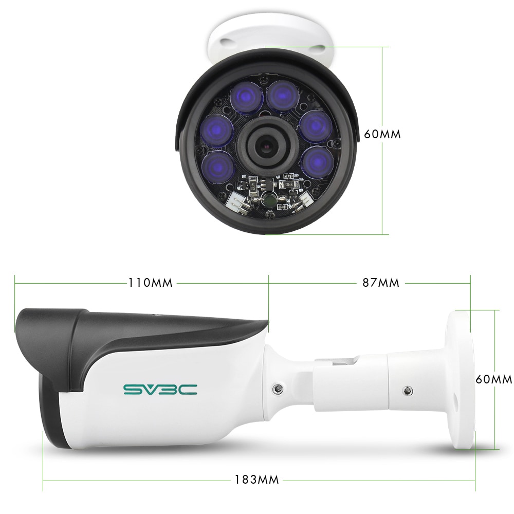 SV3C SV - B01 1080P HD Bullet Outdoor Waterproof IP Camera- White and Black EU Plug