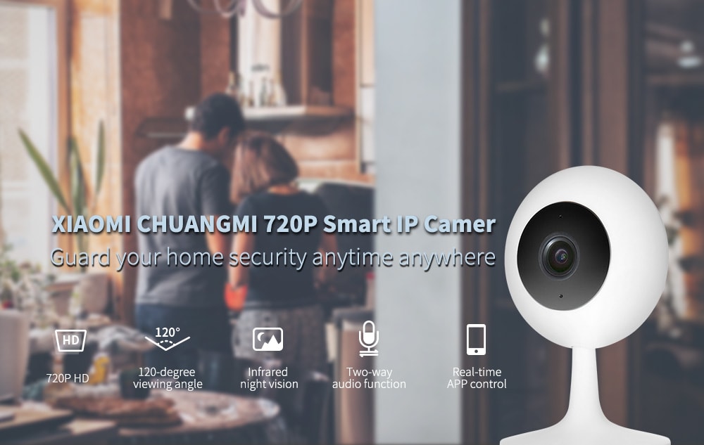 XIAOMI CHUANGMI CMSXJ01C 720P Smart Camera IR Remote Control / Wireless WiFi / Motion Detection- White