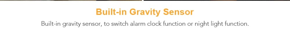 Utorch 104 Digital Rechargeable Gravity Sensor Alarm Clock Night Light- Gray