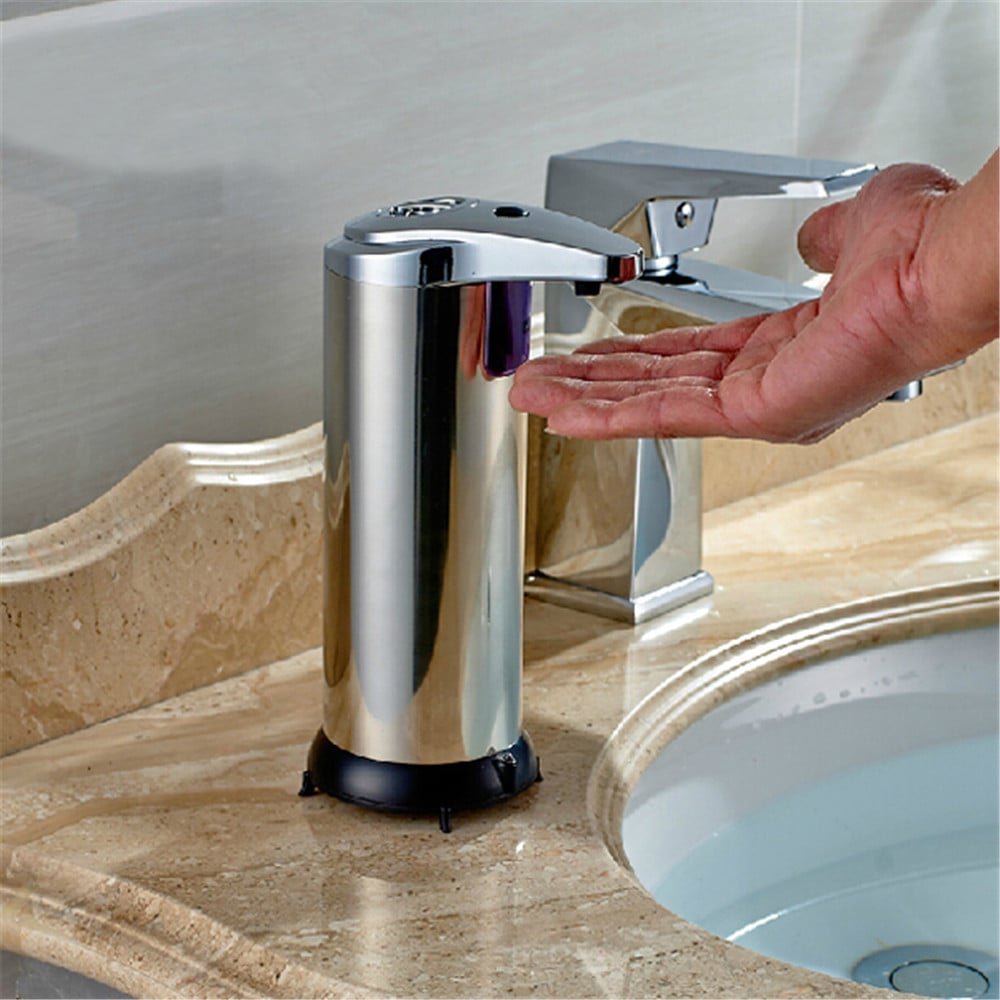 Stainless Infrared Automatic Sensor Hand Sanitizer Soap Dispenser- Silver