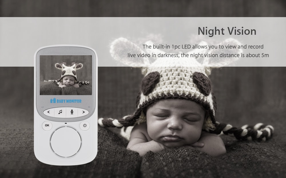 VB605 Wireless Baby Monitor with IP Camera Two-way Audio- White